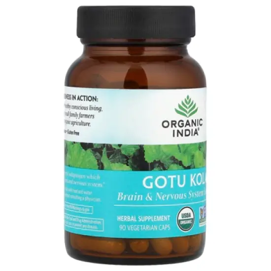 Organic India Gotu Kola, 90 Vegetarian Caps (350 mg per Capsule) image {3}