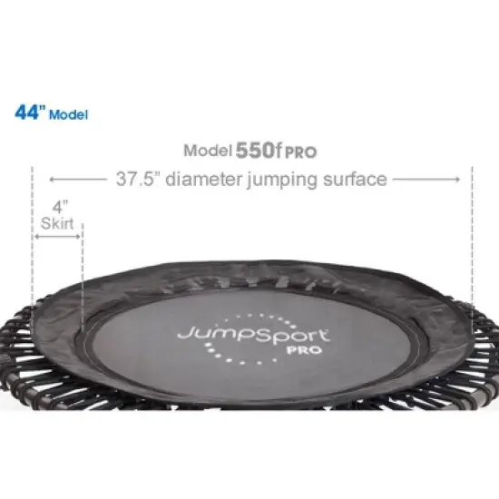 JumpSport PRO Indoor Heavy Duty Lightweight 44 Inch Folding Fitness Trampoline with Arched Legs and 7 Adjustable Tension Settings image {3}