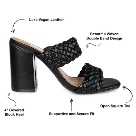 Journee Collection Womens Melissa Open Toe High Block Heel Pumps image {7}
