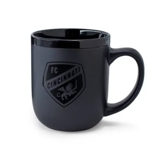 MLS FC Cincinnati Black Coffee Mug - 16oz: Ceramic Drinkware, 5.5" Height, Single Piece image {3}