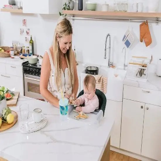 Inglesina Fast Dining Tray Plus, Clip-On Accessory for Fast Table Chair - For Toddlers, Baby and Kids - Clear Plastic image {3}