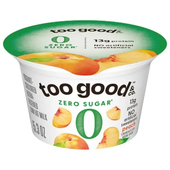 Too Good & Co. Zero Sugar Peach Yogurt - 5.3oz image {7}