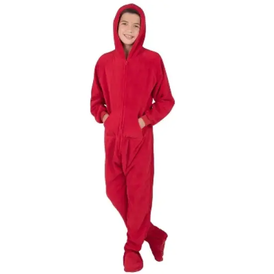 Footed Pajamas - Heatwave Kids Hoodie Chenille Onesie image {2}