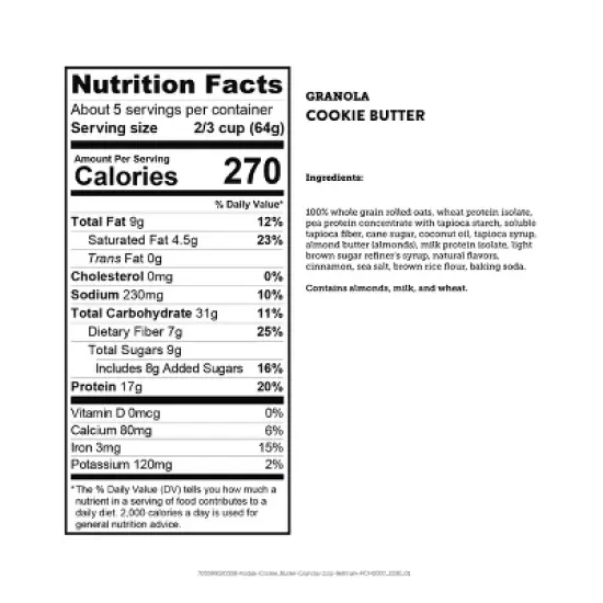 Kodiak Protein-Packed Cookie Butter Oat Granola - 11oz image {6}