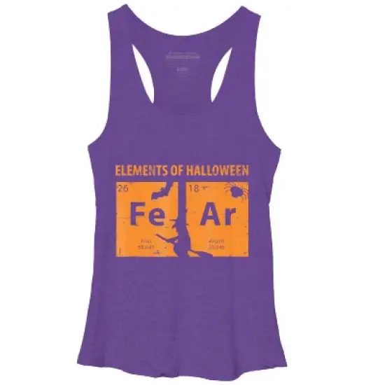 Women's Design By Humans Elements Of Halloween Tee (FeAr) Periodically By Luckyst Racerback Tank Top image {6}