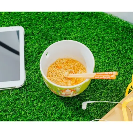 Silver Buffalo Sanrio Hello Kitty and Friends Mushroom Crew Ceramic Ramen Bowl Set | 20 Ounces image {4}