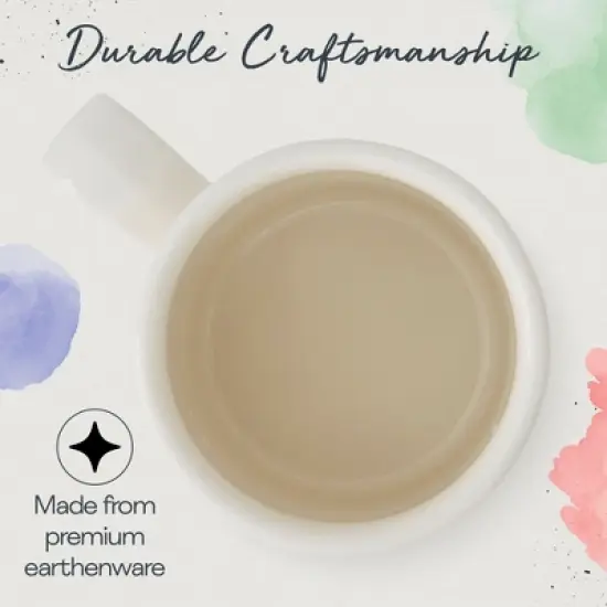 Portmeirion Potter's 9oz Stripe Breakfast Mug, Set of 4, Elegant Earthenware Tea Mugs with Handle for Coffee Lovers, Classic Stripe Design - Black image {3}