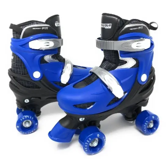 Chicago Skates Deluxe Kids' Quad Roller Skate Combo Set - Black/Blue image {7}