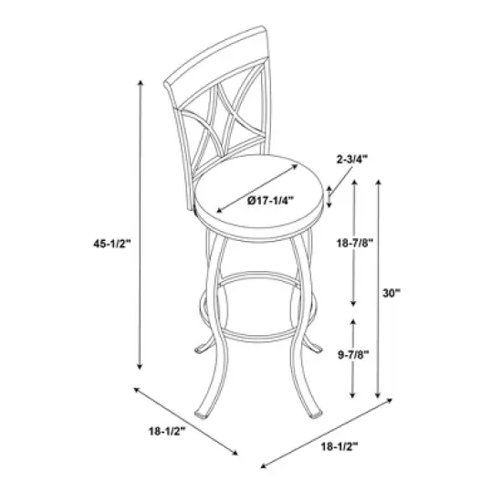 29" Carter Swivel Barstool Metal/Tan/Cherry - Powell Company image {10}