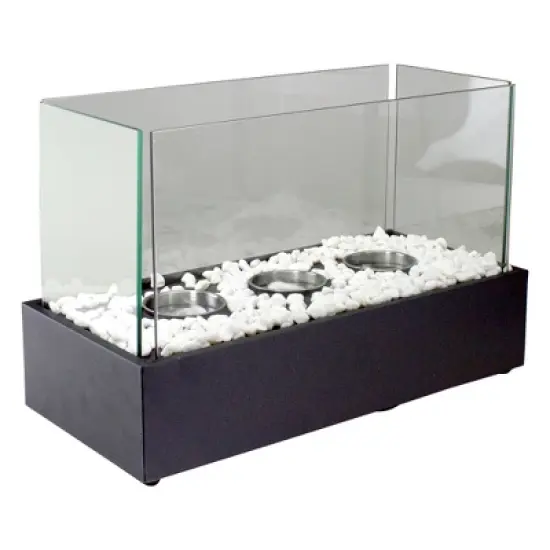 Northlight 17.75" Bio Ethanol Ventless Portable Tabletop Triple Fireplace with Flame Guard image {3}
