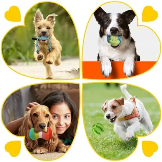 Itopfox 25 Pack Luxury Dog Chew Toys for Puppy, Rope Toys, Treat Ball and Squeaky Toys for Teething Small Dogs image {6}