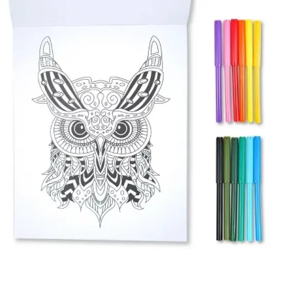 Complex Coloring Book with Markers Animal - Bullseye's Playground&trade; image {1}