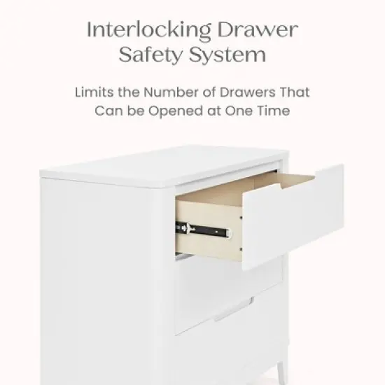 Delta Children Noah 3 Drawer Dresser with Changing Top and Interlocking Drawers image {4}