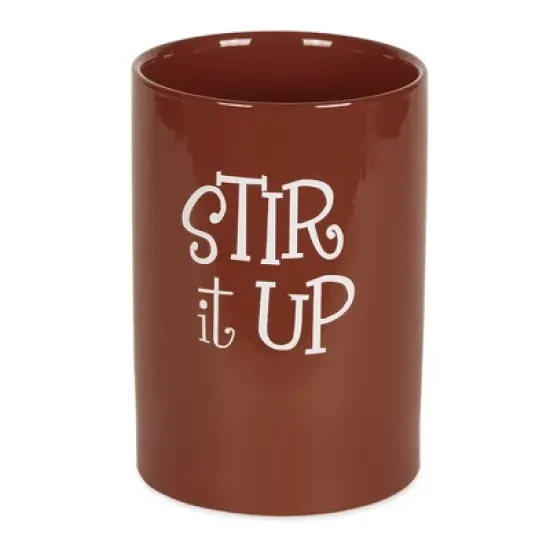 Design Imports Cinnamon Stir It Up Ceramic Utensil Holder image {8}