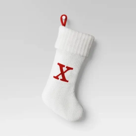 Knit Monogram Christmas Stocking White - Wondershop&trade; image {26}