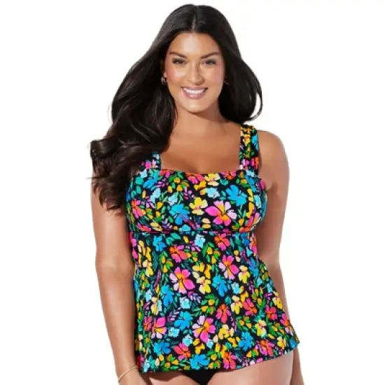 Swimsuits for All Women&rsquo;s Plus Size Tie-Back Tankini Top image {8}