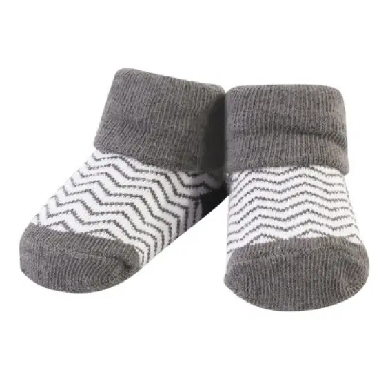 Hudson Baby Infant Cotton Bib and Sock Set 5pk, Milk And Cookies, One Size image {5}