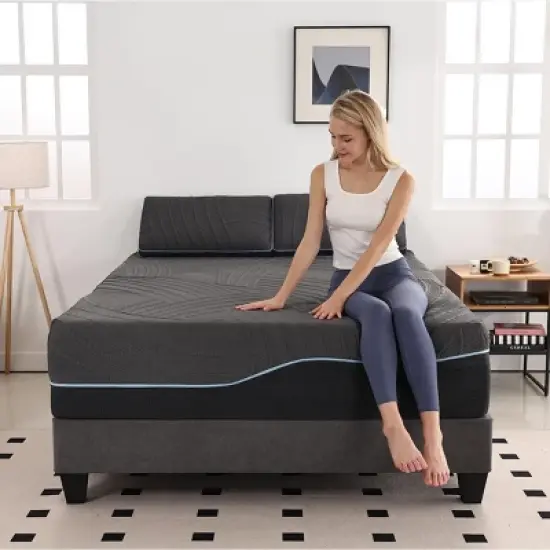 Ego Platinum 14" Firm Copper Infused Gel Memory Foam Mattress image {1}