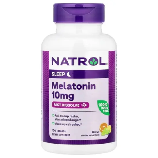 Natrol Melatonin, Fast Dissolve, Citrus, 10 mg, 100 Tablets image {5}