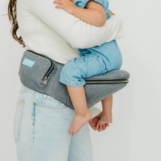 Moby Hip Seat Baby Carrier - Heather Gray image {9}