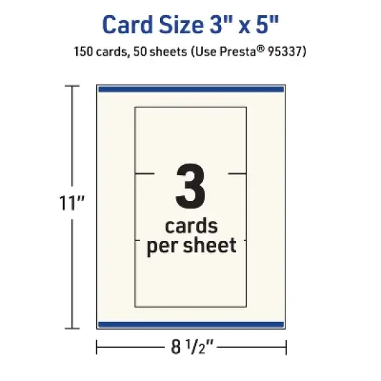 Avery Printable Rectangle Cards, 3" x 5", Matte Ivory, 150ct image {4}