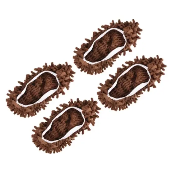 Unique Bargains Washable Cleaning Shoes Cover Multifunction Chenille Duster 4 Pcs image {4}
