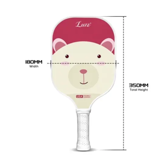 Luzz Kids Pickleball Paddle &ndash; Lightweight 6oz Youth Cute Paddle with Comfortable Grip Perfect for Children Beginners image {3}