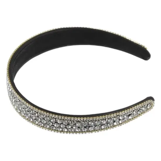 Unique Bargains Women's Luxury Sparkly Rhinestone Wide Headband 1 Pc image {4}
