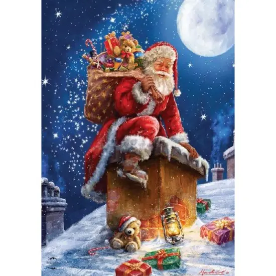 Christmas Delivery Santa Claus House Flag Holiday Chimney 28" x 40" Briarwood Lane image {4}