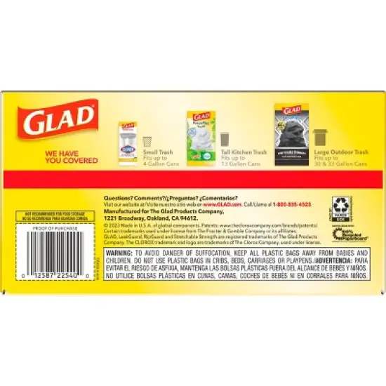 Glad ForceFlex Drawstring Fragrance Free Trash Bags - 13gal/100ct image {16}