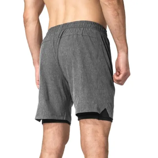 Zilpu Mens Quick Dry Athletic Performance Shorts with Zipper Pocket (7 inch) image {2}