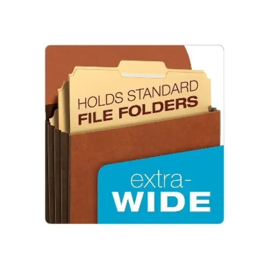 Pendaflex Heavy Duty Expanding Wallet with Flap & Cord Closure Letter Brown (CL1084GLHD) image {5}