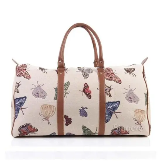 Signare USA Butterfly Beige Big Holdall/Duffel Bag image {5}