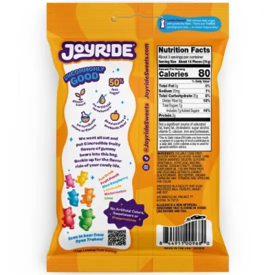 JOYRIDE Gummy Bears Candy - 3.5oz image {1}