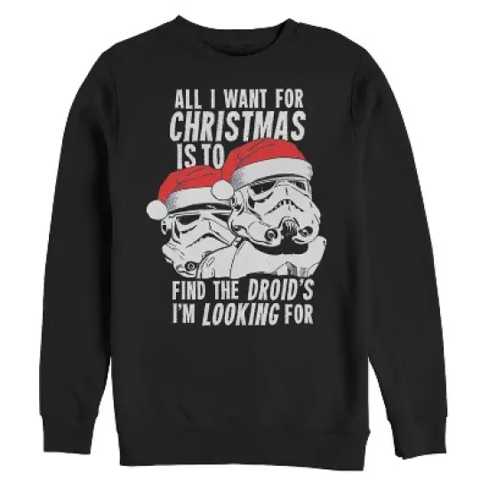 Men's Star Wars Christmas Droids Looking Wish Sweatshirt image {2}