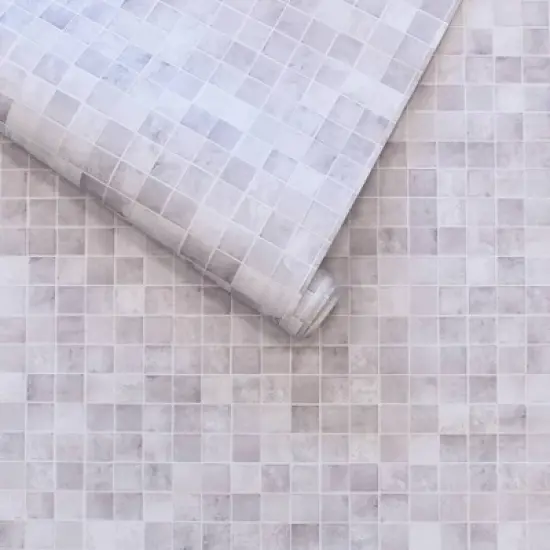 Tempaper & Co. Mosaic Tile Peel and Stick Wallpaper Gray image {5}