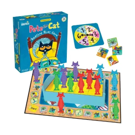 Briarpatch Pete the Cat Bedtime Blues Game: Fine Motor Skills, 2-4 Players, Includes Board, Spinner, Tokens image {3}