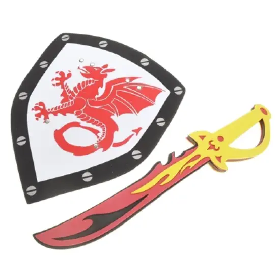 Insten 2 Pack Play Foam Swords & Shields for Kids, Pretend Ninja Warrior or Knight image {3}