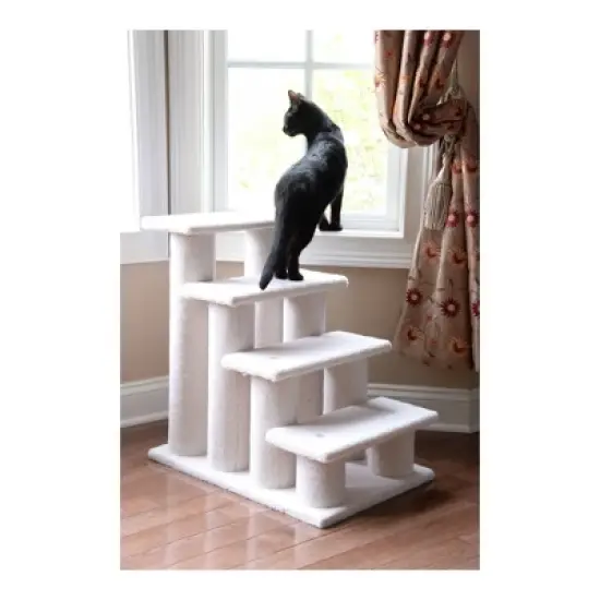 Armarkat Classic Real Wood Jackson Galaxy Approved, Four Step Cat Tower - Ivory image {2}