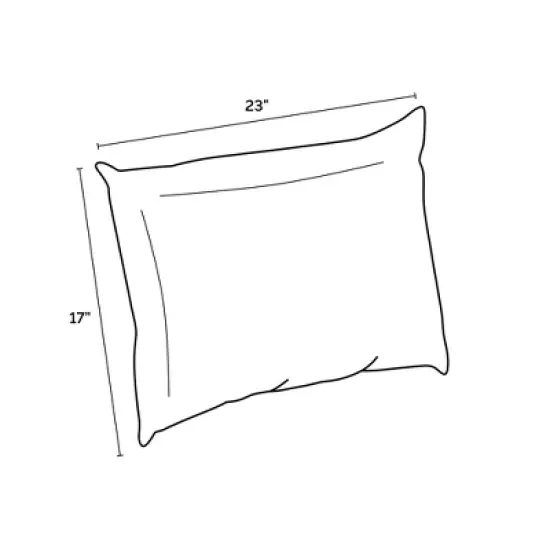 ARDEN Outdoor Cushion Pillow Back, Water Repellent, Fade Resistant 23 x 17 image {2}