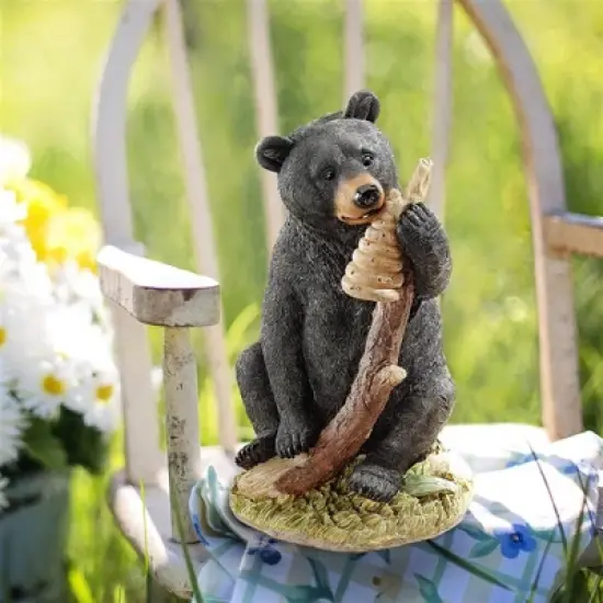 Design Toscano Honey, The Curious Black Bear Cub Statue image {1}