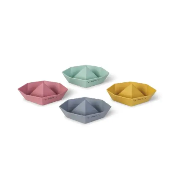 SARO "Origami" Bath Toys - Mold-Proof, Silicone Boats, Teethers & Sensory Toys for Babies image {1}
