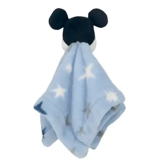 Lambs & Ivy Disney Baby Mickey Mouse Plush Security Blanket - Blue image {1}