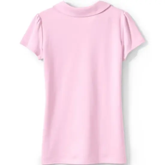 School Uniform Girls Short Sleeve Peter Pan Collar Polo Shirt image {1}