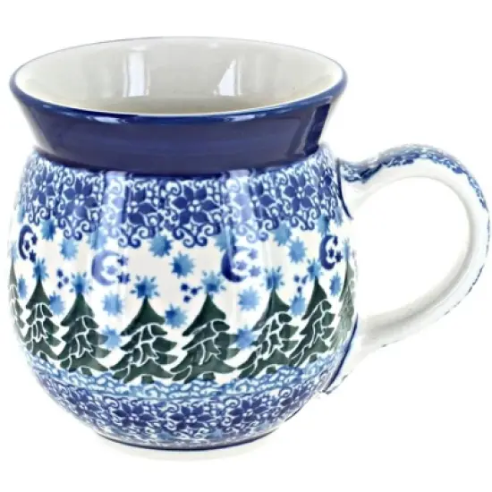 Blue Rose Polish Pottery Ceramika Artystyczna Bubble Mug image {11}
