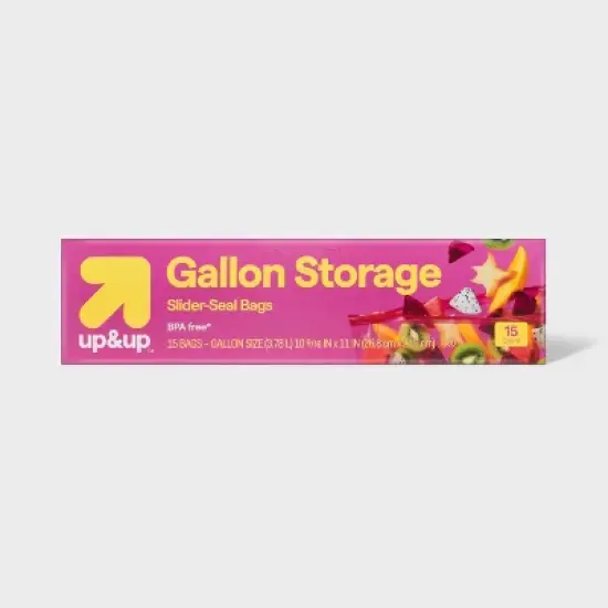 Gallon Slider Storage Bags - up&up&trade; image {4}