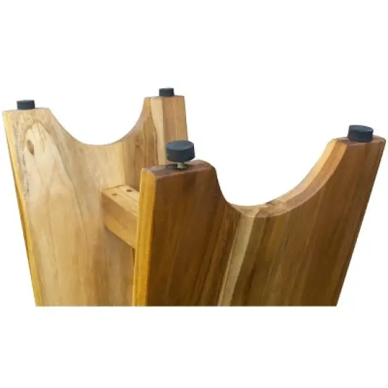 EcoDecors&reg; Serenity&reg; 18" Teak Wood Shower Bench in EarthyTeak Finish image {10}