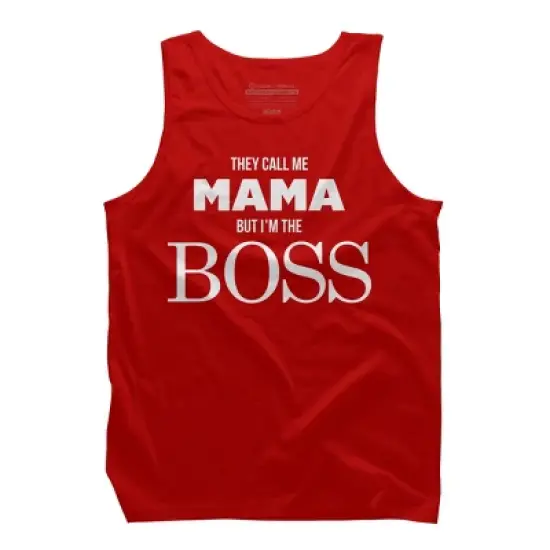 Men's Design By Humans They Call Me Mama But I'm the Boss By Shirz Tank Top image {4}