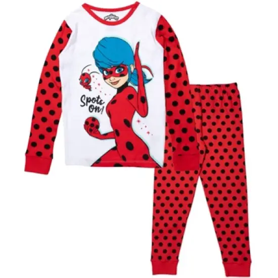 Miraculous Ladybug Vesperia Rena Rouge Girls Pullover Pajama Shirt and Pants Sleep Set Little Kid to Big Kid image {10}