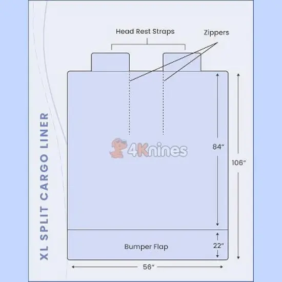 4Knines SUV Cargo Liner for Fold Down Seats image {11}